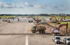 F 35 Lightning fighter aircraft one step closer as RAF Marham runway intersection resurfacing completed