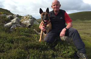 PC Bennett and Hamish in training to tackle the mountains