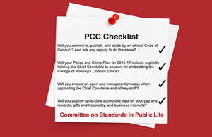 Committee calls on PCC Candidates to sign up to ethical checklist