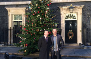 Swansea Christmas tree grower wins Downing Street display title