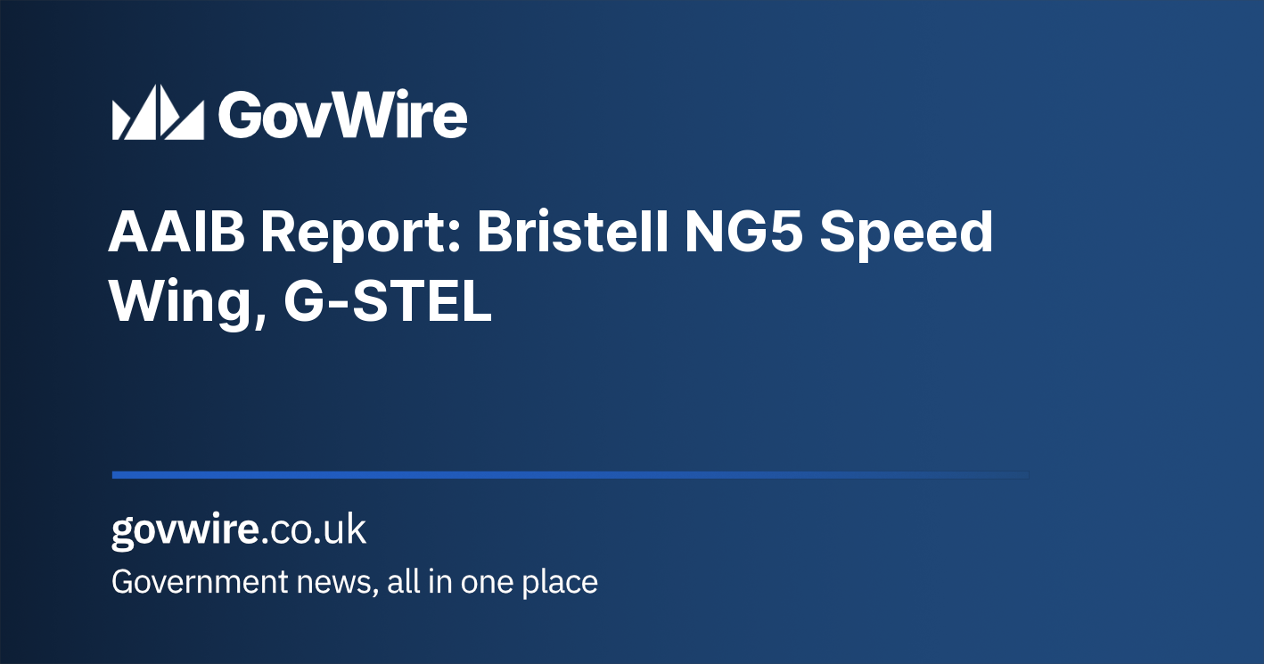 AAIB Report: Bristell NG5 Speed Wing, G-STEL