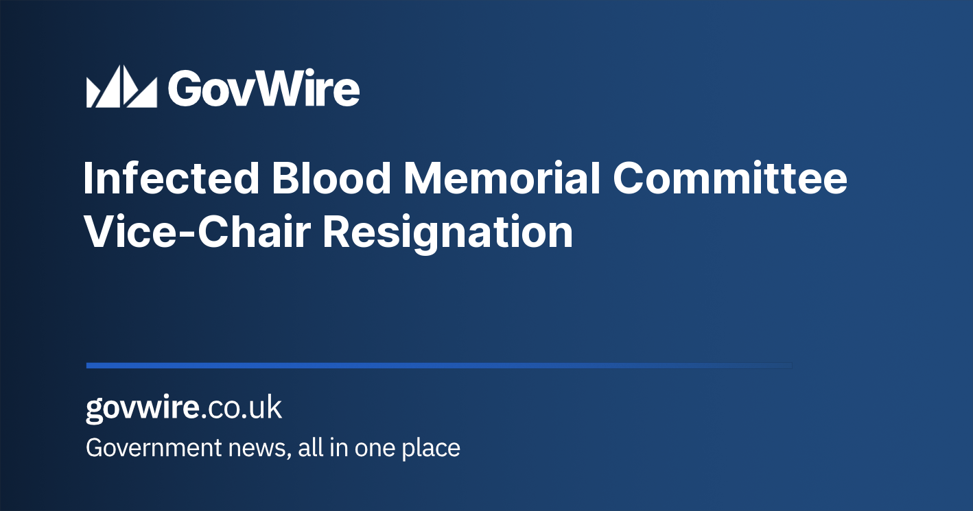 Infected Blood Memorial Committee Vice-Chair Resignation Infected Blood Memorial Committee Vice-Chair Resignation
