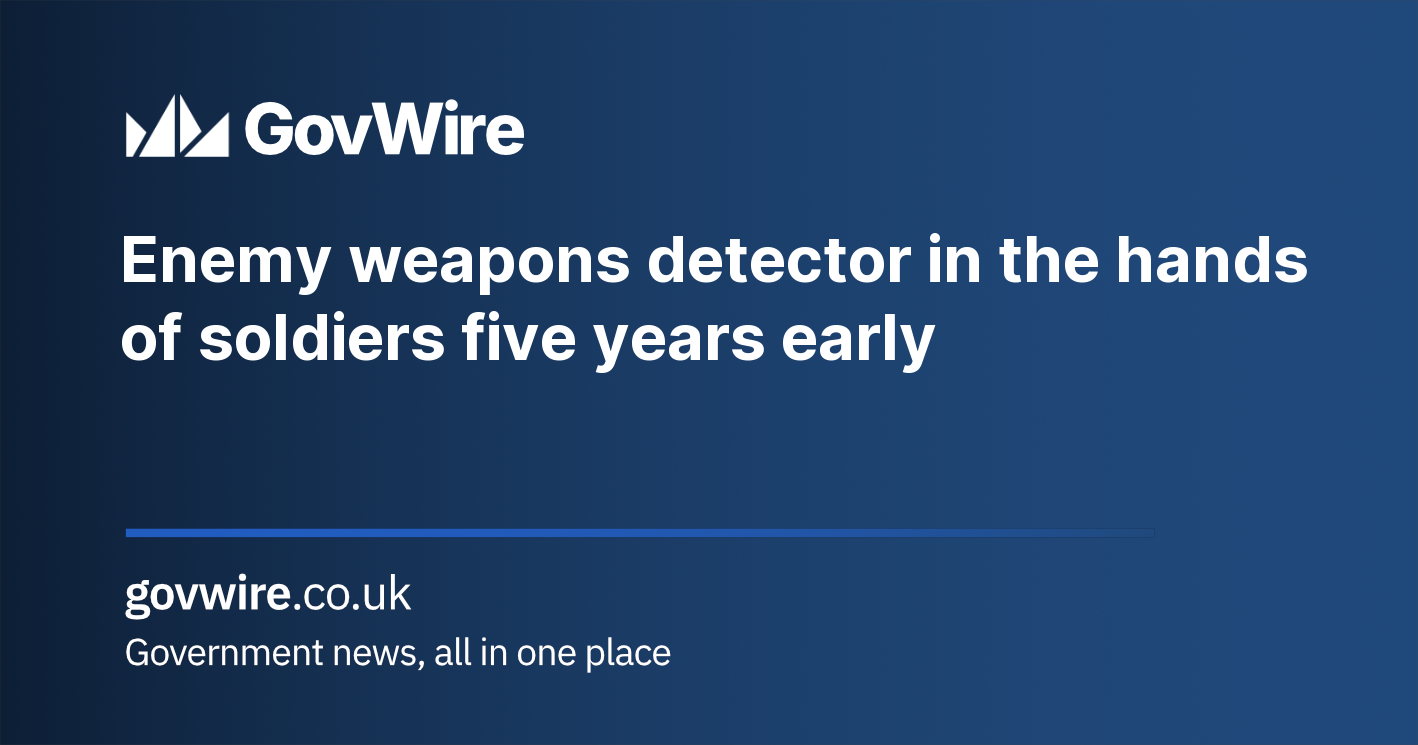 Enemy weapons detector in the hands of soldiers five years early