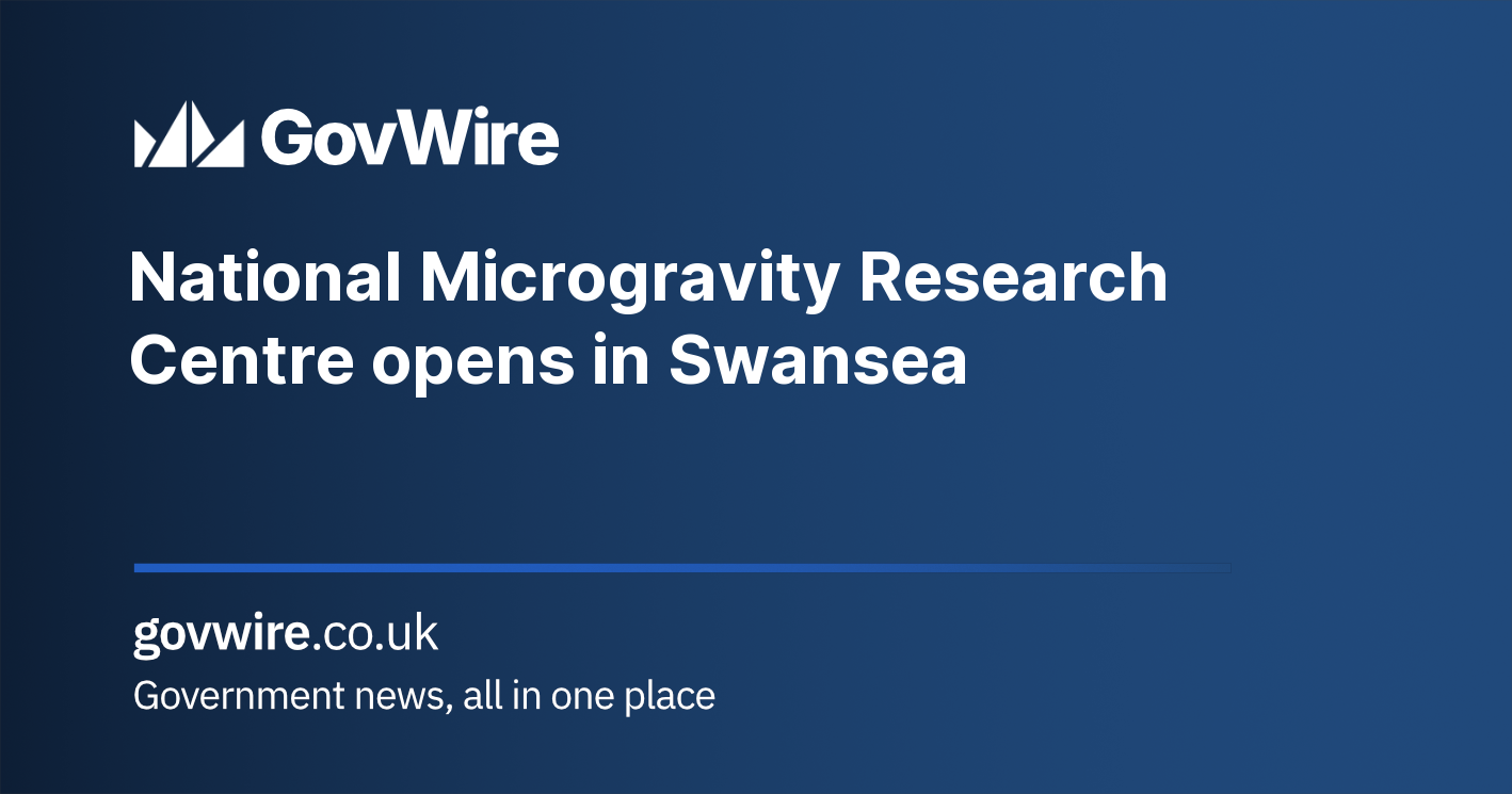 National Microgravity Research Centre opens in Swansea National Microgravity Research Centre opens in Swansea